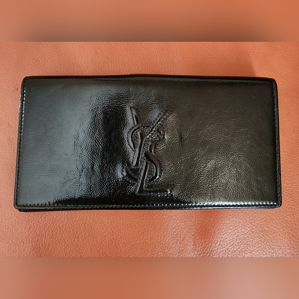 YSL Black Patent Wallet
